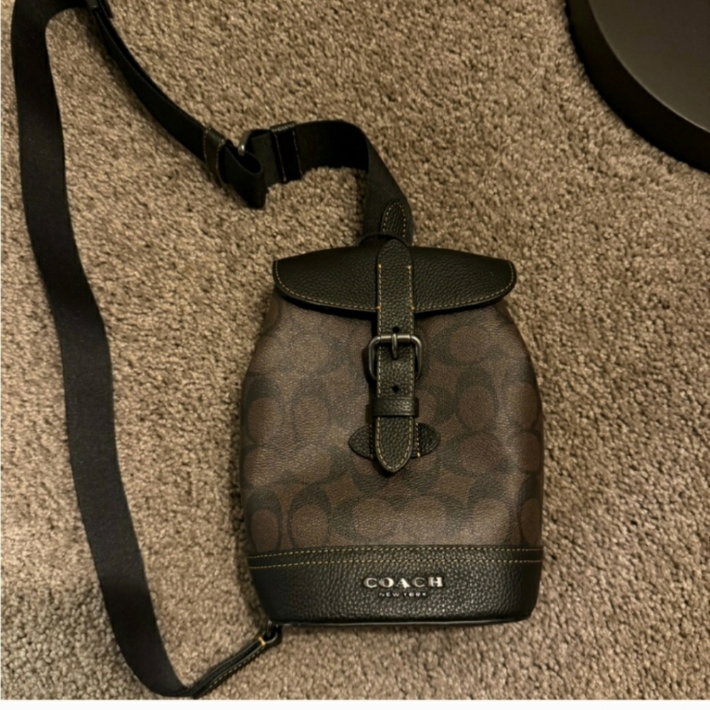Coach Hudson sling back pack y2k bag signature coach pattern backpack small